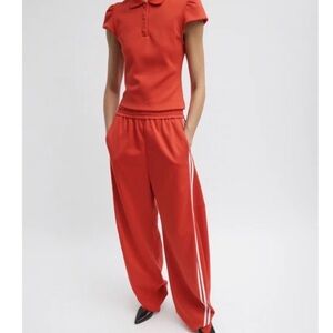 Tibi Active Knit Windslow Pant - Size L Regular